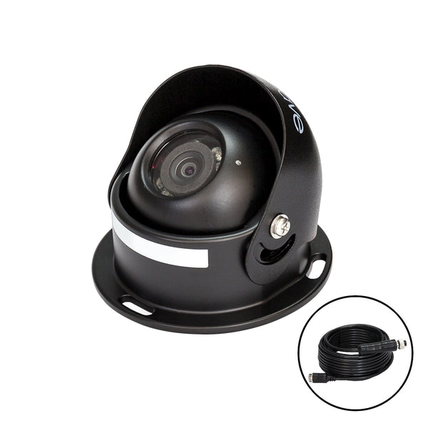 SafetyDave 92° Non-AHD Eyeball Camera (Black) With 15m Heavy Duty 3 in 1 Camera Cable