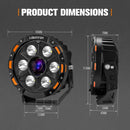 Pair 7inch Osram Laser LED Driving Lights 1Lux @ 1,796m 15,208Lumens