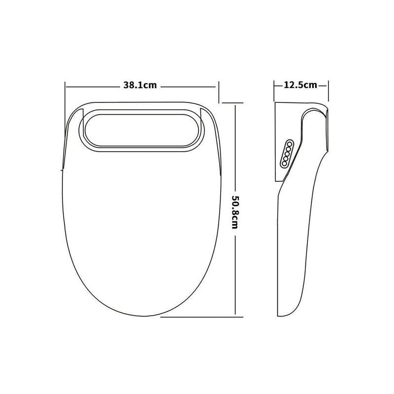 Traderight Group  Electric Bidet Toilet Seat Cover Electronic Seats Paper Saving Auto Smart Wash