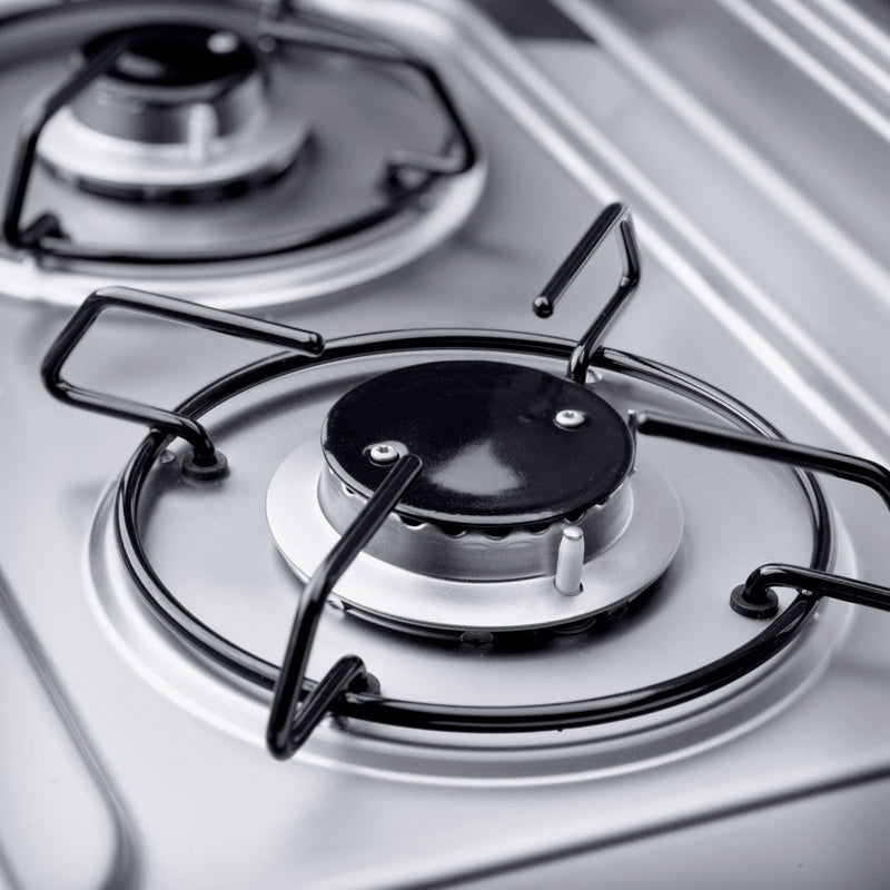 Dometic MO 9722R Two-burner hob and sink combination with glass lid, 760 x 325 mm