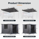 San Hima Car Side Awning Tent 2x2.5m/2.5x3m Portable Camping Waterproof Shade