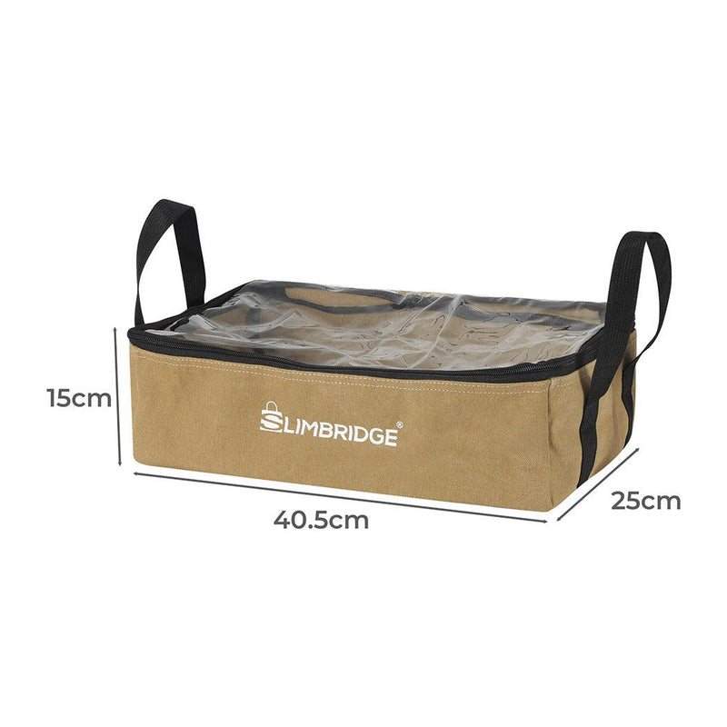 Slimbridge 3Pcs Camping Canvas Storage Bags Adventure Portable Caravan Organiser