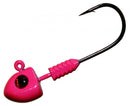 3 Pack of 3/8oz Pink TT Lures DemonZ Jigheads with Size 2/0 Hooks