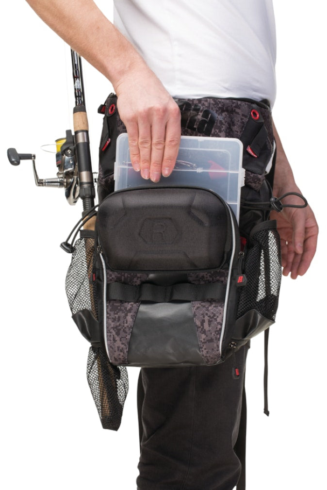 Rapala Urban Hip Pack - Fishing Bag with Twin Rod Holders and Tool Attachments