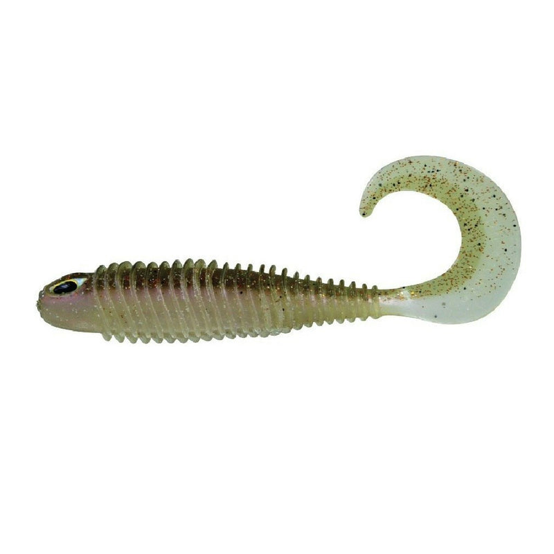 Chasebaits 3 inch Curly Baits Soft Plastic Fishing Lures - Pearl Prawn