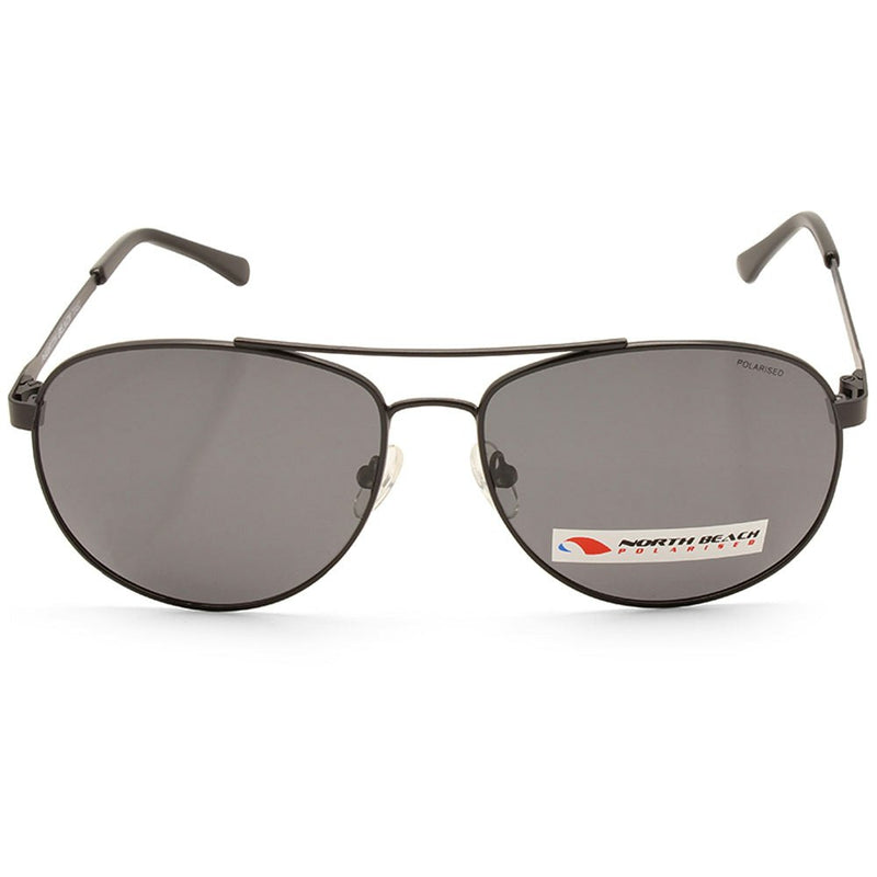 North Beach Rockling Matte Black/Grey Smoke Polarised Unisex Sunglasses 70462