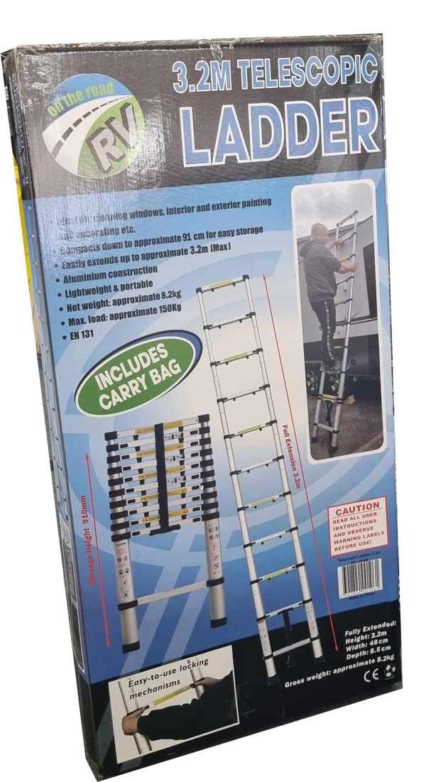 Australian RV Aluminium Telescopic Ladder 3.2m