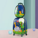 Bopeep 16''13'' 2Pcs Kids Luggage Set Travel Suitcase Child Bag Backpack Jungle