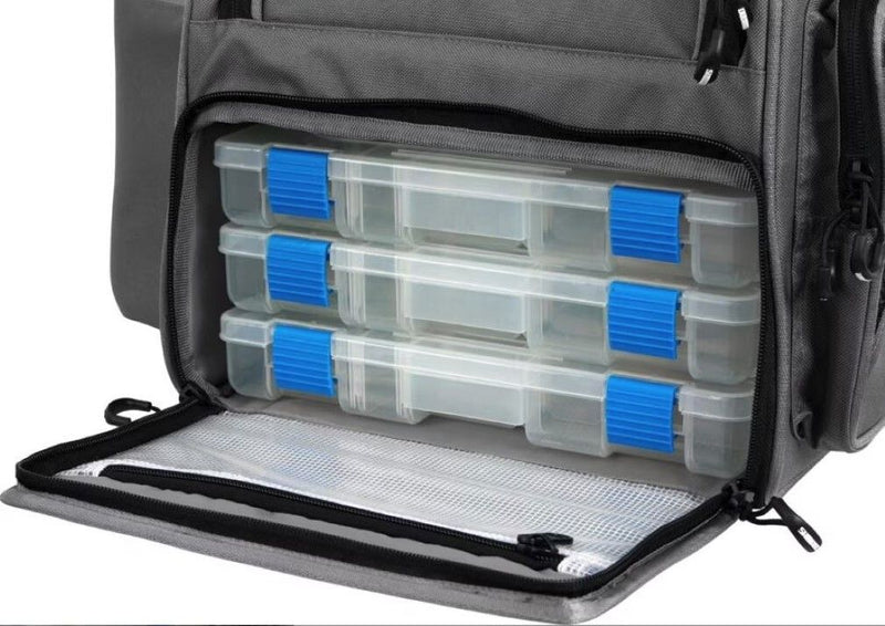 Shimano Medium Size Fishing Back Pack With 3 Tackle Trays