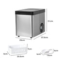 Spector Ice Maker Machine Commercial 2.1L Cube Tray 15kg/24H Stainless-Steel