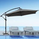 Mountview 3m Outdoor Umbrella Cantilever Cover Garden Patio Beach Umbrellas Grey