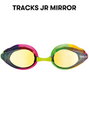 Arena Tracks Mirror Swimming Goggles - Violet/Fuchsia/Green (Kids/Childrens)