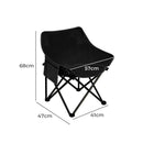 Levede Folding Camping Moon Chair Lightweight Outdoor Chairs Portable Seat Black