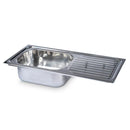 Stainless Steel Sink With Drainer - 760 X 155 X 360mm
