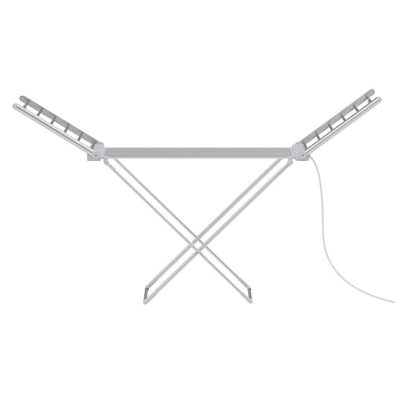 Levede Airer Folding Laundry Clothes Dryer Electric Heated Rack Indoor Silver