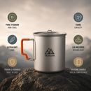 TERRAN Titanium Pot with Silicone Handle 750ml
