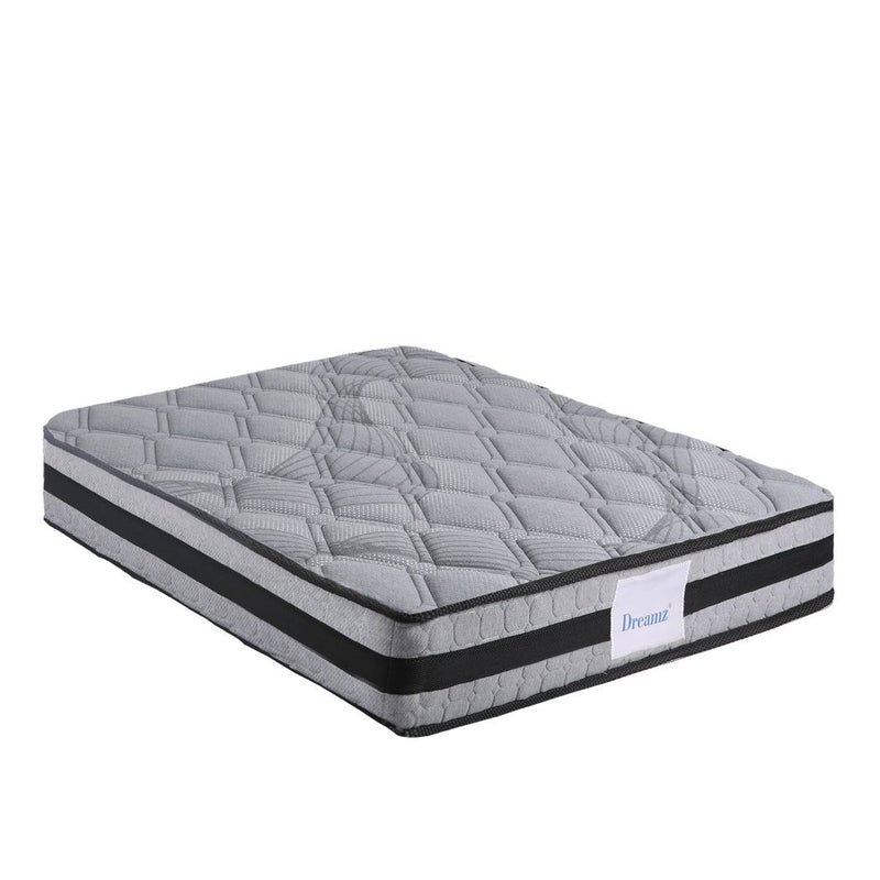 Dreamz Spring Mattress Bed Pocket Egg Crate Foam Medium Firm Double Size 22cm