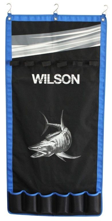 Wilson Wall Mount Fishing Rod Holder – Holds 6 Rods or Combos – Heavy Duty