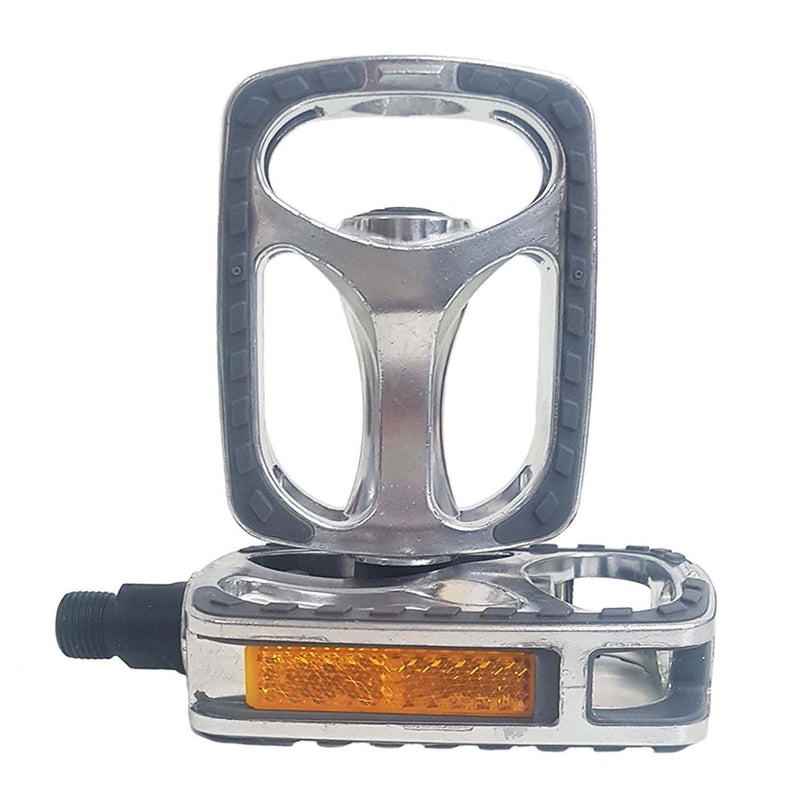VP Components Silver Alloy Replacement Adult Bike Pedal Set 9/16-Inch