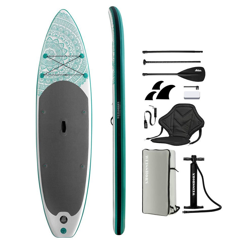 Inflatable Stand Up Paddle Board – With Kayak Seat, Pump & Paddle