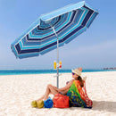 Centra 2.2m Outdoor Beach Umbrella Tilting Patio Tropical Shelter Parasoll Blue