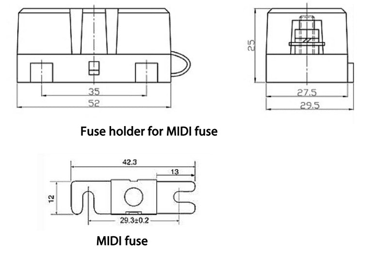 Victron MIDI-fuse 30A/58V for 48V products