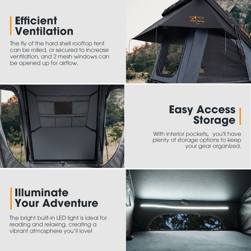 San Hima Kalbarri X Rooftop Tent Hardshell With Ladder Camping 4WD 4x4