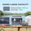 Power Station 700W with 140W Solar Panels