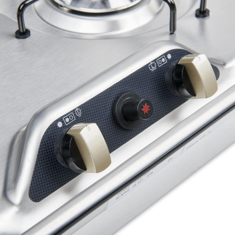 Dometic PI8022 Two burner gas stove with safety glass lid