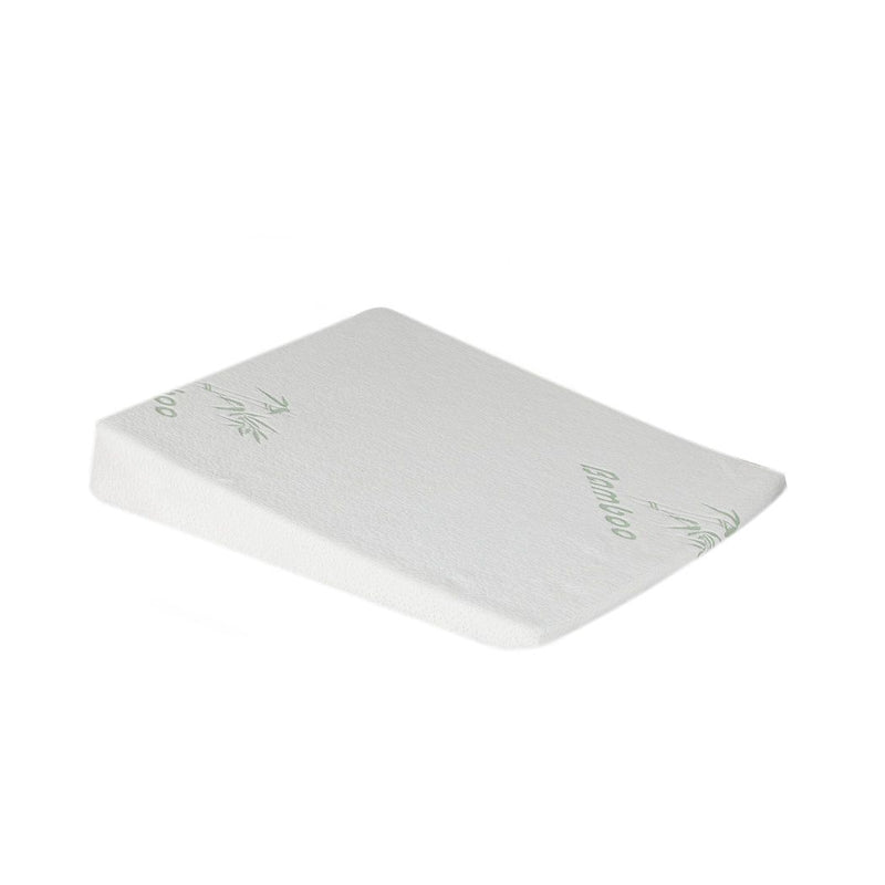 Dreamz Wedge Pillow Memory Foam Cushion Back Neck Support Bamboo Cover 10cm