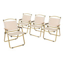Levede 4Pcs Camping Chair Folding Outdoor Portable Foldable Chairs Beach Picnic