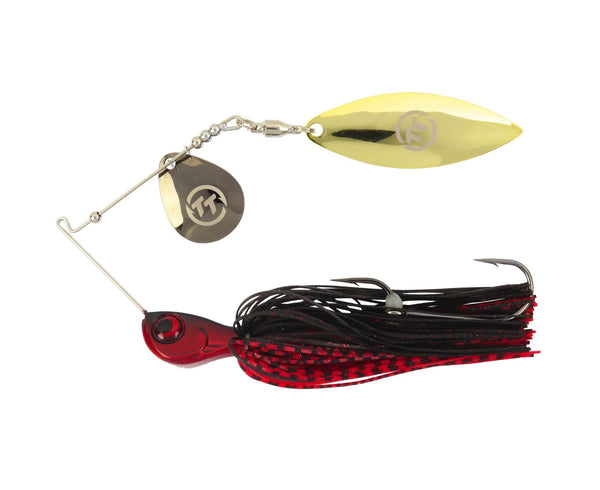 TT Lures 5/8oz Vortex+ Spinnerbait Fishing Lure - RED NIGHTMARE