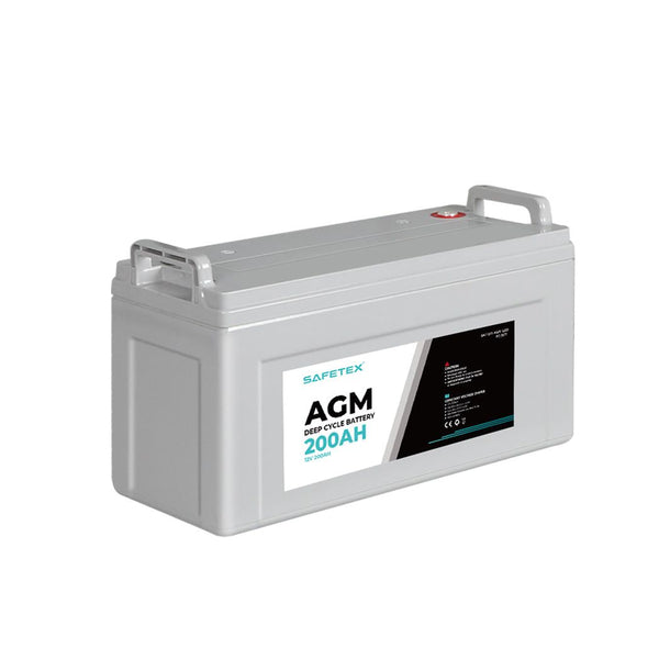 Safetex AGM Deep Cycle Battery 12V 200Ah Marine Portable Sealed Power Camping