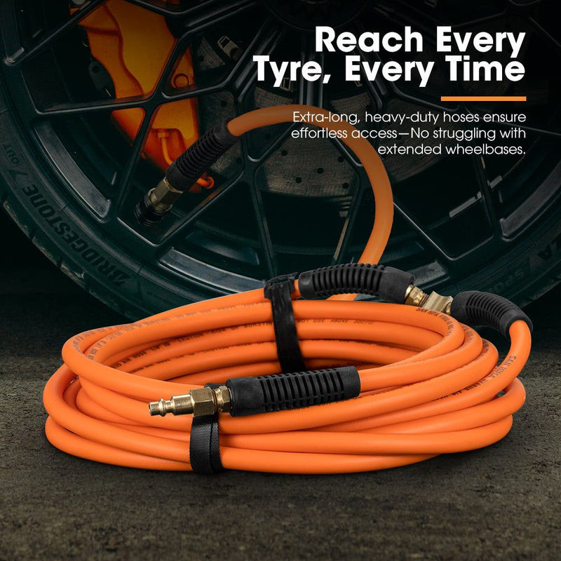 San Hima 4-Way Digital Tyre Inflator Car Air Compressor 250 PSI Tire Gauge Hose