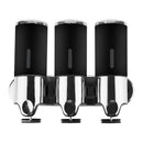 Traderight Group  3 Bottles Bathroom Shower Soap Dispenser Shampoo Gel Pump Wall 1500ml Black