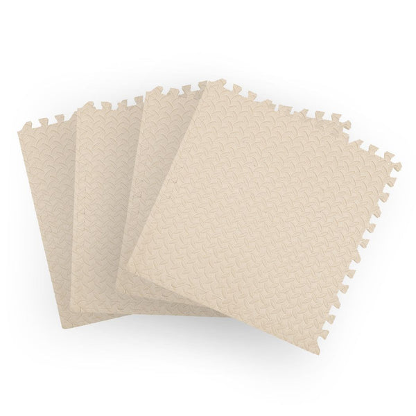 Bopeep EVA Foam Kids Play Mat Floor Kid Crawling Interlocking Home White 60x60