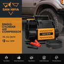 San Hima 12V Single Cylinder Air Compressor 200L/min 150PSI Portable Digital