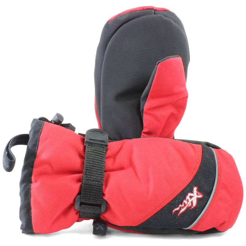 XTM Swoosh Kids Snow and outdoor Winter Ski Mitts Red (Size L 19cm)