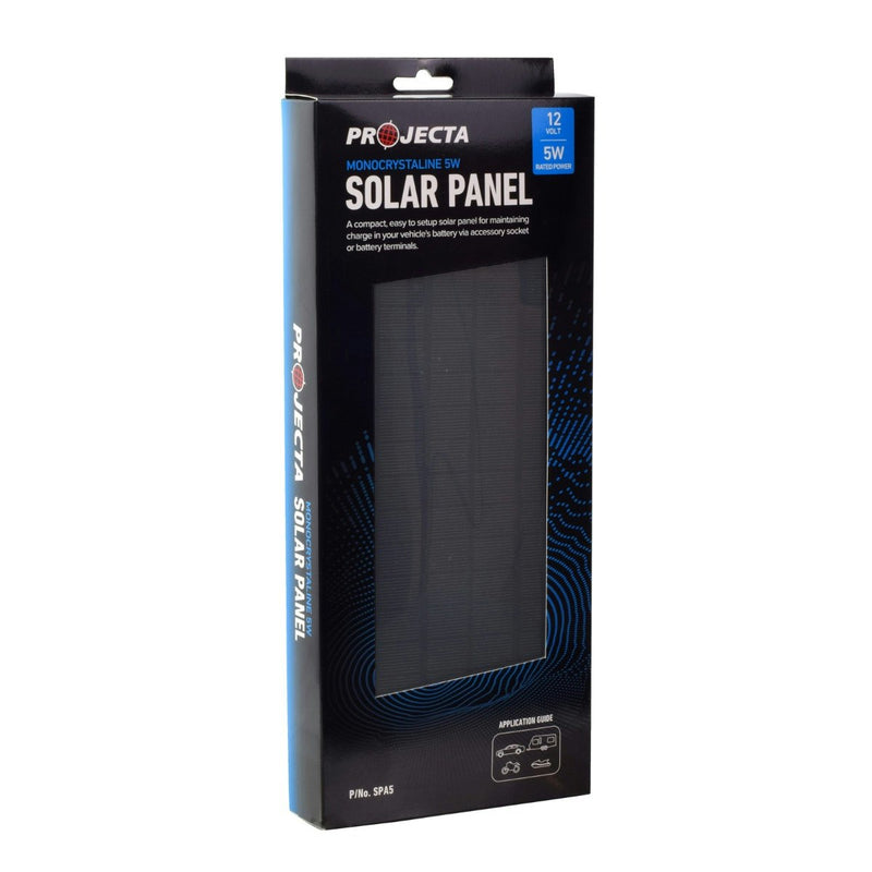 Projecta Monocrystalline 12V 5W Battery Maintainer Solar Panel