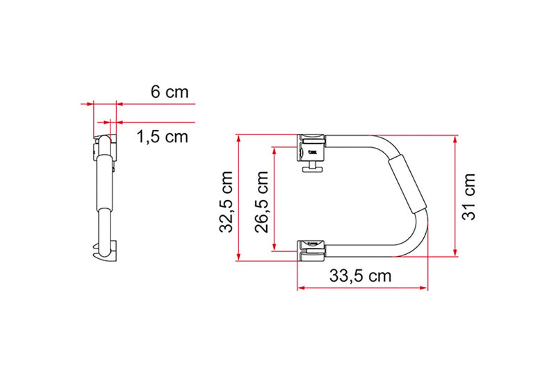 Fiamma Security 31 door handle for caravan motorhome