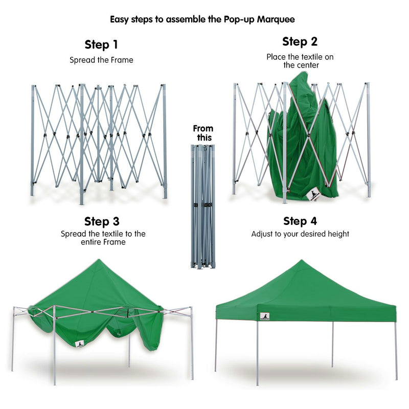 Wallaroo Gazebo Tent Marquee 3m x 3m PopUp Outdoor - Green