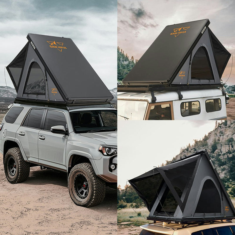 San Hima Kalbarri Lite Rooftop Tent Hardshell With Ladder Grey Camping 4WD 4x4