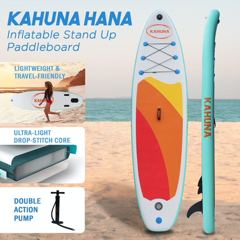 Kahuna Hana Inflatable Stand Up Paddle Board 11FT SUP Paddleboard - White