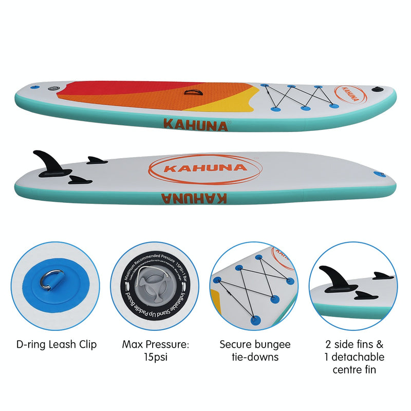 Kahuna Hana Inflatable Stand Up Paddle Board 11FT SUP Paddleboard - White