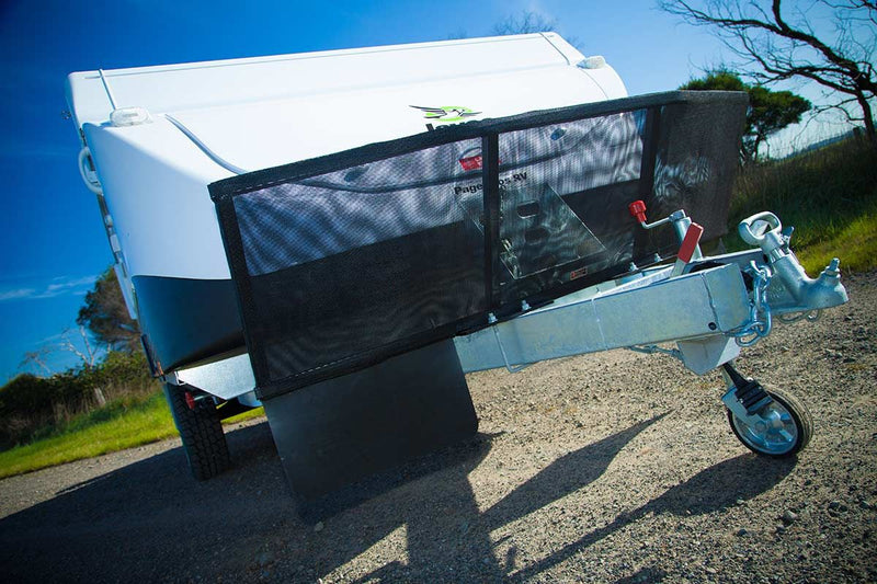 D-Flector Caravan Standard Stone Guard 2200mm - Angled (Special Aerospace Grade Heavy Duty Aluminum)