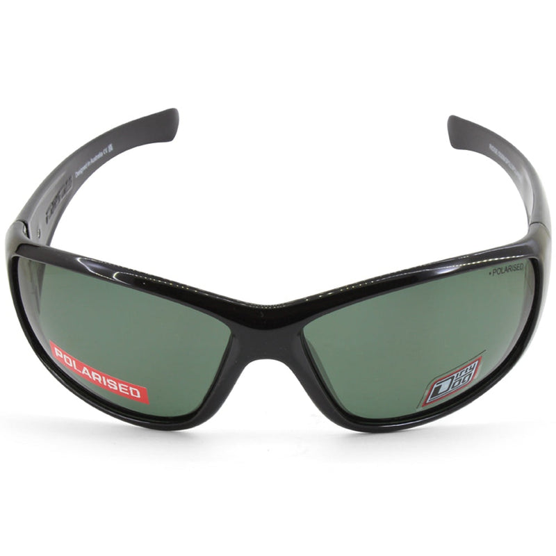 Dirty Dog Ridge Polished Black/Green Polarised Men's Sunglasses 53208