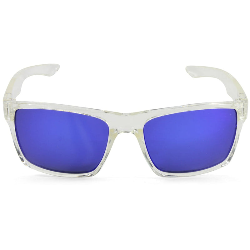 Dirty Dog Vendetta Polished Crystal/Blue Mirror Polarised Unisex Sunglasses 53247