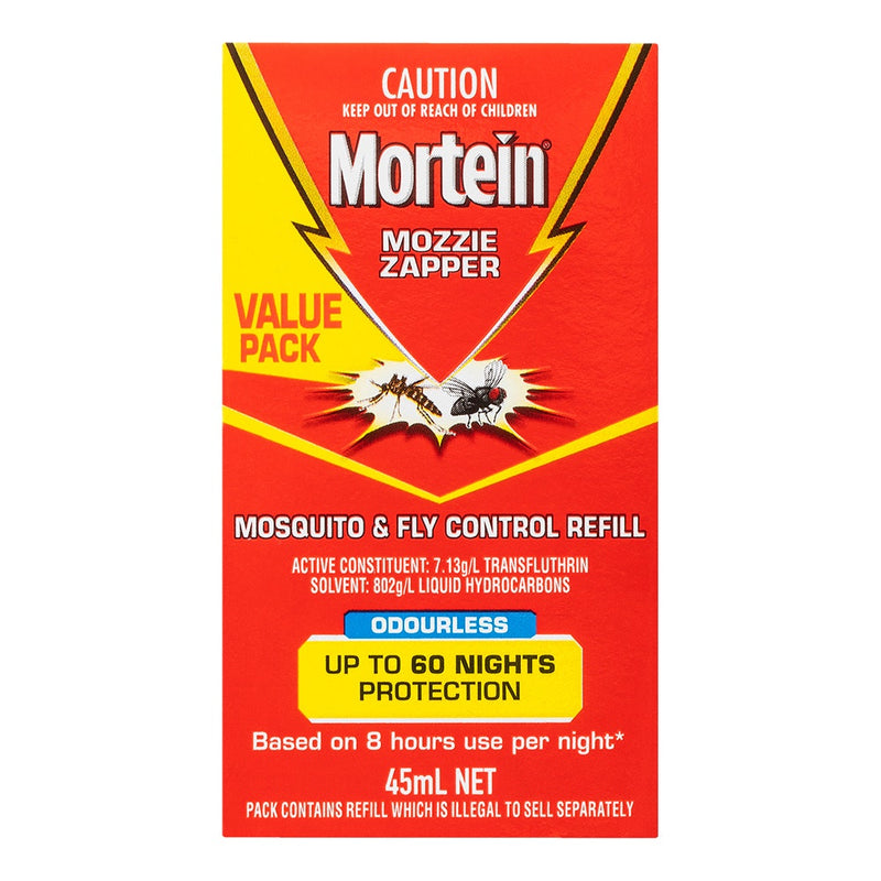 Mortein 45ml Mosquito & Fly Control Refill Odourless for Mozzie Zapper/Killer