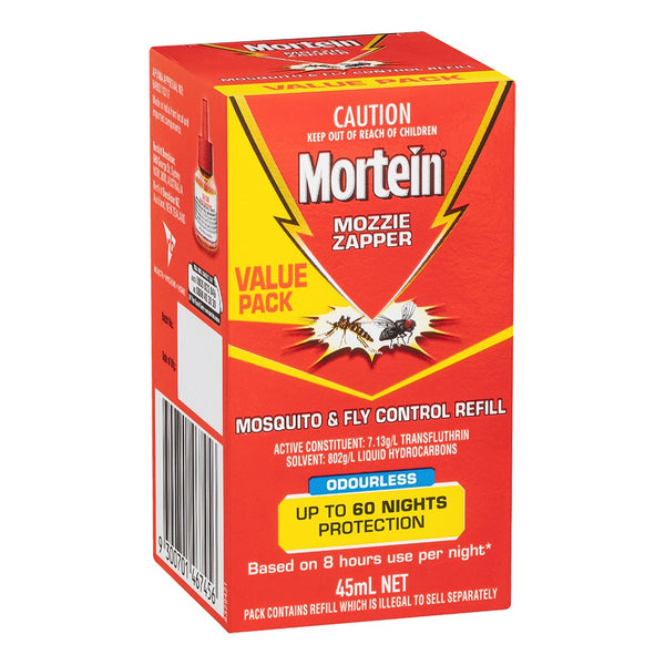 Mortein 45ml Mosquito & Fly Control Refill Odourless for Mozzie Zapper/Killer