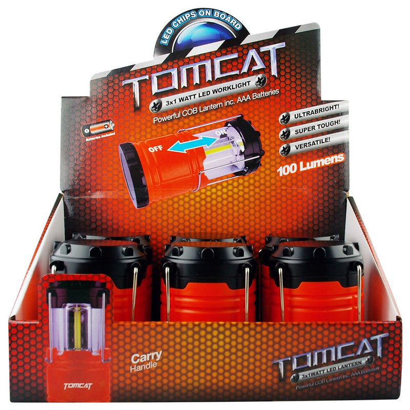 Tomcat 3W COB LED 12.4cm Mini Lantern Lamp 100 Lumens Light w/ AAA Batteries OR